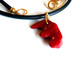 Delcampe - Collier Corail Naturel, Branche Corail Rouge, Collier Rouge Noir, Travail Artisanal, Cadeau Original Femme, Pièce Unique - Halsketten