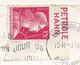 FRANCE - CP. Affr 15f Muller Avec Bandelette PETROLE HAHN - Nice 1957 - Lettres & Documents