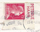 FRANCE - CP. Affr 15f Muller Avec Bandelette PETROLE HAHN - Nice 1957 - Storia Postale