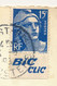 FRANCE - CP. Affr 15f Gandon Avec Bandelette "BIC Clic" - Brest Finistère 1955 - Lettres & Documents