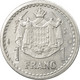 Monnaie, Monaco, Louis II, Franc, Undated (1943), Poissy, TTB, Aluminium - 1922-1949 Louis II.