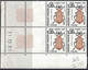 INSECTES - TAXE - N°105 -  BLOC DE 4 - COIN DATE - 11-12-1981 - COTE 1€50. - Portomarken