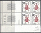 INSECTES - TAXE - N°108 -  BLOC DE 4 - COIN DATE - 12-11-1981 - COTE 9€. - Portomarken