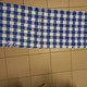 Nappe Bleue 346x136cm Avec Serviettes Monogramme DC - Autres & Non Classés