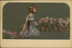 ZANDRINO SIGNED 1910s POSTCARD - WOMAN & FLOWERS - N.95/2  (4143) - Zandrino