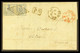 PARMA 1857-59 40c Blue Large '0' + Small '0' Pair, Sassone 11d, Tied To An 1859 (4 Mar) Entire To France, The Pair Cut I - Ohne Zuordnung