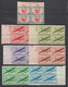 Delcampe - USA - 1936/1945  - COLLECTION En BLOCS De 4 ! AVEC POSTE AERIENNE ** MNH - 7 PAGES ! - COTE YVERT = 450+ EUR - Collections