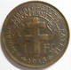 Cameroun Française 1 Franc 1943 , En Bronze , Lec# 14 - Cameroun