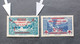 LEVANT FRANCE LIBRE 1942 AIRMAIL TIMBRE DU GRAND LIBAN DE 1940 CAT YVERT 42/43 MNH VARIETY OVERPRINTED MOVED - Neufs