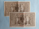 2 Reichsbanknotes 1000 Mark Sceau Rouge 1910 (nr 8230027M-8230028M) - 1.000 Mark