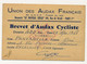 FRANCE - 2 X Union Des Audax Français - Brevet D'Audax Cycliste - Mai 1961 Et Juin 1971 - Wielrennen