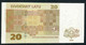 LATVIA P55b 20 LATU 2009 # A/L       UNC. - Latvia