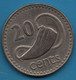 FIJI 20 CENTS 1981 KM# 31 Elizabeth II  FIDJI - Fidschi