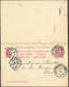 E.P. Carte Double 10 + 10c. Obl. Dc LUXEMBOURG-GARE 1/5 1904 Vers Paris (arrivée 2/05), Verso : Dc Bleu ECRIT LE 5 Mai 1 - Ganzsachen