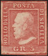 5 Gr. I^ Tav. Vermiglio Pos.44 Sass 10 Sg(*) Grandi Margini F. EmD. Spl - Sicilië