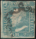 2 Gr II^ Tav. Azzurro Chiaro NA Pos.40 Sass 7h Usato Marginato F.EmD. - Sicile