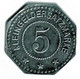 ALLEMAGNE / NECESSITE / STADTGEMEINDE KULMBACH / 5 PF./ 1917  / ZINC / 19.2  Mm / ETAT SUP / 264.1 - Monétaires/De Nécessité