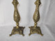 Paar Bronze Kerzenhalter. - Candeleros, Candelabros Y Palmatorias