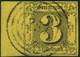 3 Sgr. Maisgelb Vollrandig Vom Linken Seitenrand Mit Ringnummernstempel (schwach) - Afgestempeld