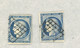 France  4a  Oblitérés  X 2     Yvert Cote 140 E - 1849-1850 Ceres