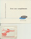 AUTRES COLLECTIONS      TRANSPORT    AVIATION COMMERCIALE              2 PIECES. - Stationery