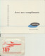 AUTRES COLLECTIONS      TRANSPORT    AVIATION COMMERCIALE              2 PIECES. - Schrijfbenodigdheden