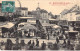 France - Montlhéry - La Place Un Jour De Marché - Animé - Horloge - Edit. Ch. Maire - Carte Postale Ancienne - Palaiseau