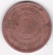 Straits Settlements , 1 Cent 1891 . Victoria. En Bronze. KM# 16 - Maleisië