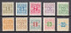 DENMARK — SCOTT P1-P10 — 1907 NEWSPAPER SET — MH — SCV $870 - Neufs