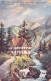 SUISSE - Illustration - Maison Au Bord De La Riviére - Sapin - Montagne - Carte Postale Ancienne - Mon