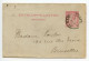 Belgium 1890 10c. King Leopold II Letter Envelope; Namur (Station) To Bruxelles - Enveloppes-lettres