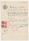 MARSEILLE - Certificat De Résidence 1946 - Papier Timbré 10F + 2 X 3F Type Daussy Cachet Croix De Lorraine Marseille - Covers & Documents