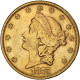 Monnaie, États-Unis, Liberty Head, $20, Double Eagle, 1875, U.S. Mint - 20$ - Double Eagles - 1877-1901: Coronet Head (Tête Couronnée)