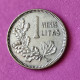 1 Litas 1925 Silber Münze Original Silber - Lituania