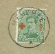 132+152 Op Brief Met Datumstempel  HEVERLE Zonder Datummidden (noodstempel)(muet) - 1914-1915 Croix-Rouge