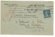 PARIS 119 Carte Postale Privée Commerciale Usine Vapeur BOACHON Fournitures 30 C Semeuse Bleu Yv 192 Ob 1926 Accusée Cde - 1921-1960: Periodo Moderno