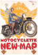 Delcampe - Lot De 8 Cartes Publicitaires De MOTOS (Tirage Moderne) - Motobécane, B.S.A., Terrot, Raleigh, Wolf, New-Map .... - Moto