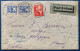 Lettre 1934 Par Avion D'Aix N°294 Colombe De La Paix X2 + N°283 Obl Dateur Recette Auxiliaire B Pour Le TONKIN HANOI TTB - Poste Aérienne