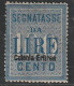 ERYTHREE - Timbres Taxe N°13 * (1904) 100 L Bleu - Eritrée