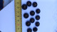 12 Boutons Noir En Verre Ceramique ? - Buttons