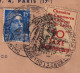 Grève N° 3 10f Rouge Sur Crème Chambre De Commerce D'Orléans Et 15f Gandon Bleu Sur Lettre Oblitérée 22 Août 1953/ 2485 - Other & Unclassified