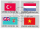 TURQUIE, LUXEMBOURG, FIJI, VIET NAM ENVELOPPE 1ER JOUR ONU 1980 DRAPEAUX ( TIMBRES DES NATIONS UNIES ) VOIR LES SCANNERS - Buste