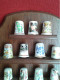 Set: 20 Thimbles And A Wooden Case - Thimbles