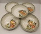 -5 ASSIETTES CREUSES CERAMIQUE DIGOIN Modèle ADELE Roses Jaune Orangé    E - Digoin (FRA)