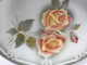 Delcampe - -5 ASSIETTES CREUSES CERAMIQUE DIGOIN Modèle ADELE Roses Jaune Orangé    E - Digoin (FRA)