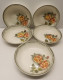 Delcampe - -5 ASSIETTES CREUSES CERAMIQUE DIGOIN Modèle ADELE Roses Jaune Orangé    E - Digoin (FRA)