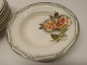 Delcampe - -8 ASSIETTES DEMI CREUSES CERAMIQUE DIGOIN Modèle ADELE Roses Jaune Orangé    E - Digoin (FRA)