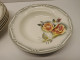 Delcampe - -8 ASSIETTES DEMI CREUSES CERAMIQUE DIGOIN Modèle ADELE Roses Jaune Orangé    E - Digoin (FRA)