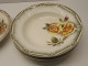 Delcampe - -8 ASSIETTES DEMI CREUSES CERAMIQUE DIGOIN Modèle ADELE Roses Jaune Orangé    E - Digoin (FRA)