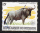 BURUNDI — SCOTT 600a — 1983 WWF WILDLIFE — 75F WILDEBEEST — USED — SCV $90.00 - Usati